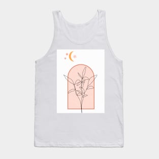 Tree By The Window One Line Art Tank Top